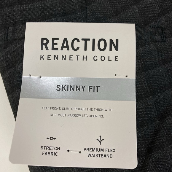 Kenneth Cole Reaction Men's Pants Gabardine Skinny/Extra-Slim Fit Stretch 36x29 - Picture 8 of 14